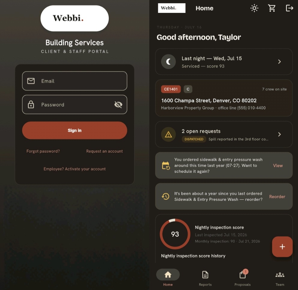 Branded sign-in and home screen